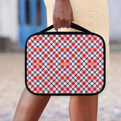 Blue Red And White American Plaid Print Classic Bible Case