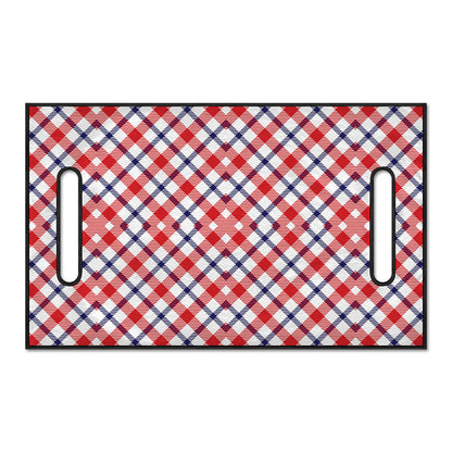 Blue Red And White American Plaid Print Golf Cart Seat Cover