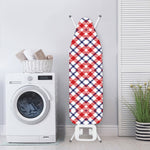 Blue Red And White American Plaid Print Ironing Board Cover