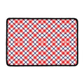 Blue Red And White American Plaid Print Kitchen Mat