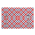 Blue Red And White American Plaid Print Placemat