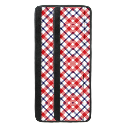 Blue Red And White American Plaid Print Refrigerator Handle Covers