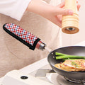 Blue Red And White American Plaid Print Skillet Handle Cover