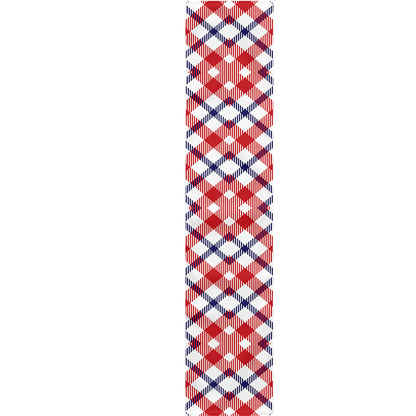 Blue Red And White American Plaid Print Table Runner
