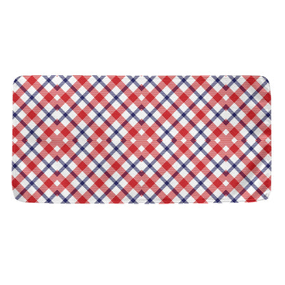 Blue Red And White American Plaid Print Towel