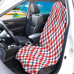 Blue Red And White American Plaid Print Waterproof Car Seat Cover