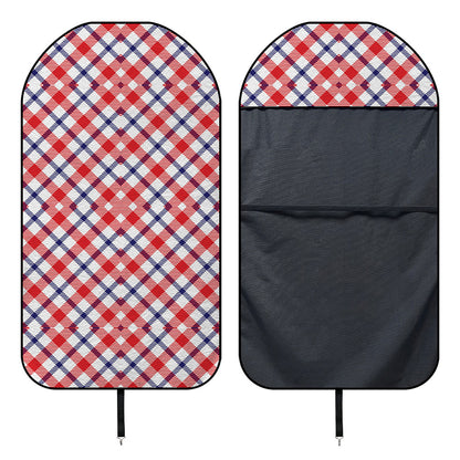 Blue Red And White American Plaid Print Waterproof Car Seat Cover
