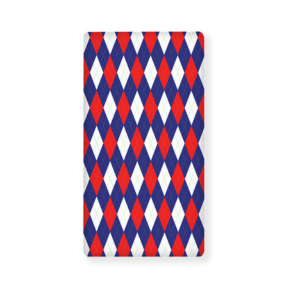 Blue Red And White Argyle Pattern Print Baby Crib Sheet