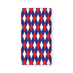 Blue Red And White Argyle Pattern Print Baby Crib Sheet