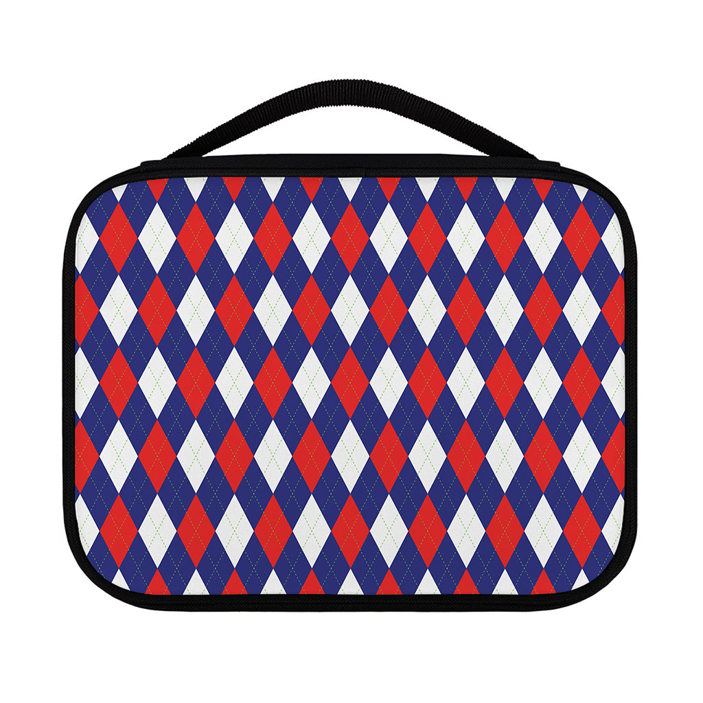 Blue Red And White Argyle Pattern Print Classic Bible Case