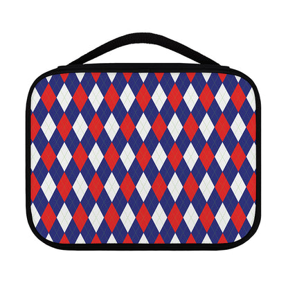 Blue Red And White Argyle Pattern Print Classic Bible Case