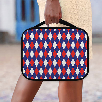 Blue Red And White Argyle Pattern Print Classic Bible Case