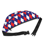 Blue Red And White Argyle Pattern Print Fanny Pack