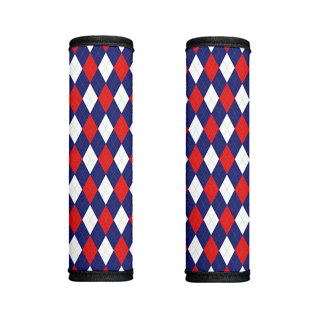 Blue Red And White Argyle Pattern Print Handle Covers