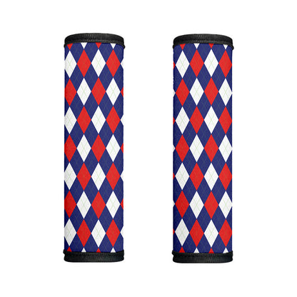 Blue Red And White Argyle Pattern Print Handle Covers