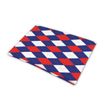 Blue Red And White Argyle Pattern Print Pet Cooling Mat Cover