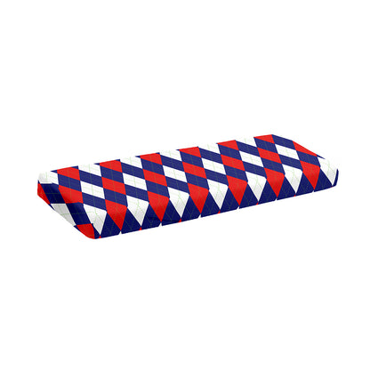Blue Red And White Argyle Pattern Print Piano Keyboard Cover