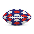 Blue Red And White Argyle Pattern Print Rugby Ball
