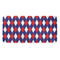 Blue Red And White Argyle Pattern Print Towel