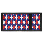 Blue Red And White Argyle Pattern Print Trifold Wallet