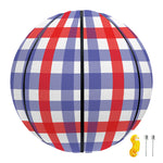 Blue Red And White Check Pattern Print Basketball