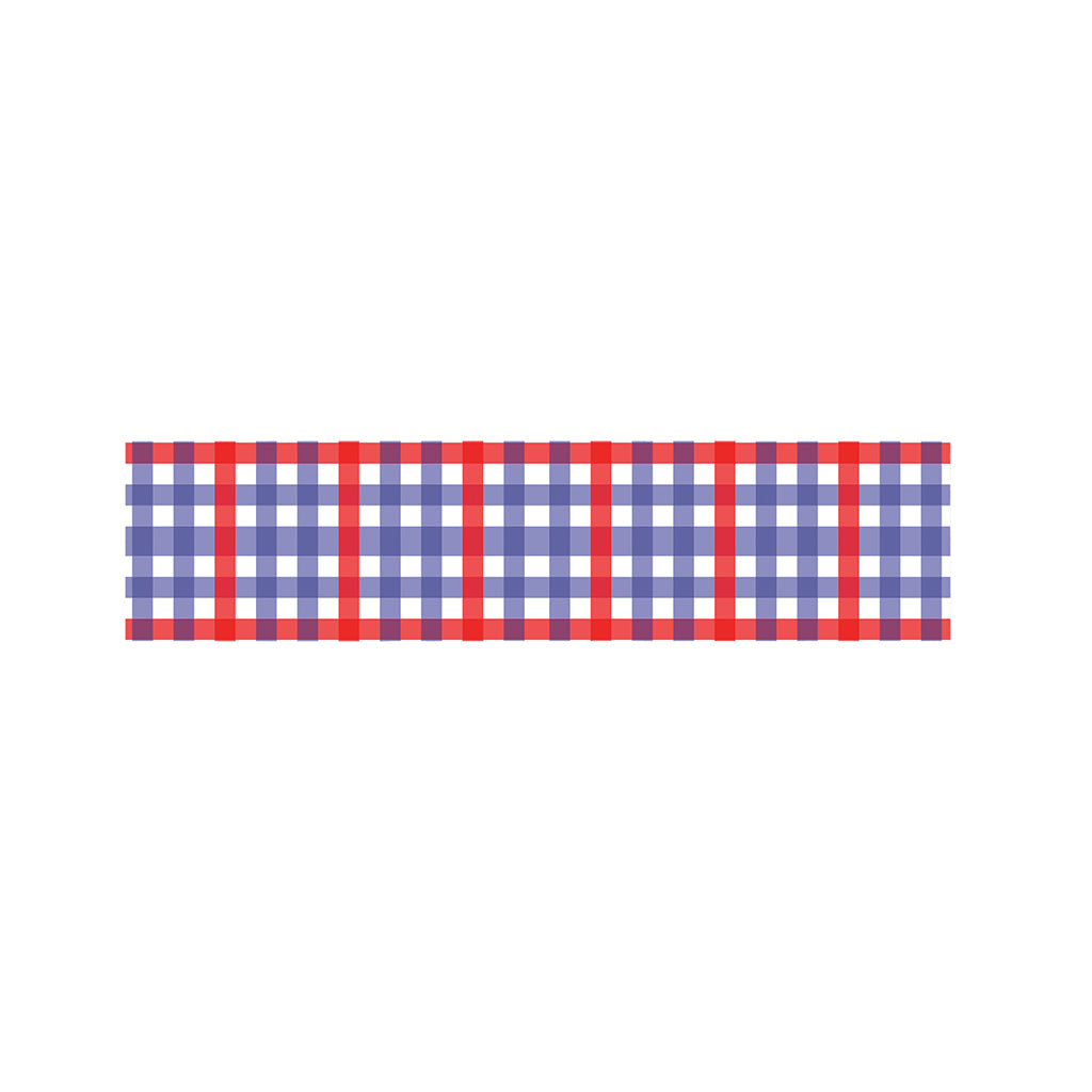 Blue Red And White Check Pattern Print Bed Runner