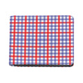 Blue Red And White Check Pattern Print Bifold Wallet
