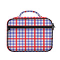 Blue Red And White Check Pattern Print Briefcase Bible Bag