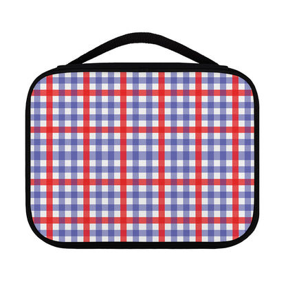 Blue Red And White Check Pattern Print Classic Bible Case