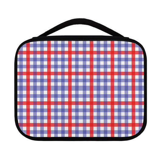Blue Red And White Check Pattern Print Classic Bible Case