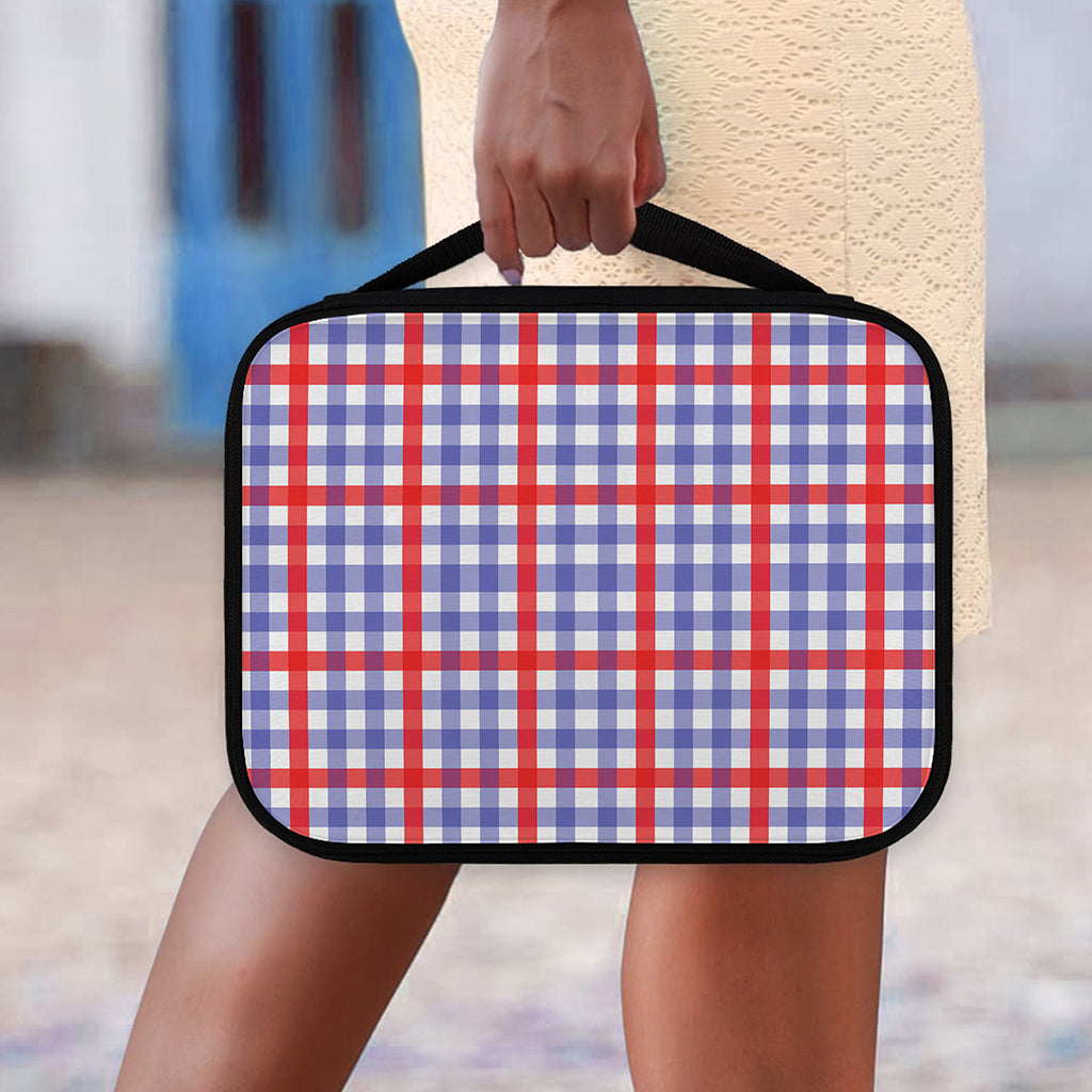 Blue Red And White Check Pattern Print Classic Bible Case