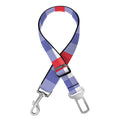 Blue Red And White Check Pattern Print Dog Seat Belt