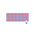Blue Red And White Check Pattern Print Extended Mouse Pad