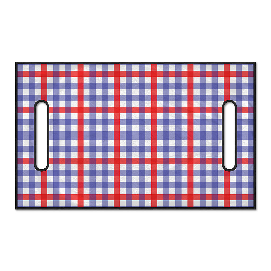 Blue Red And White Check Pattern Print Golf Cart Seat Cover
