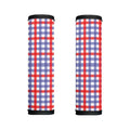 Blue Red And White Check Pattern Print Handle Covers