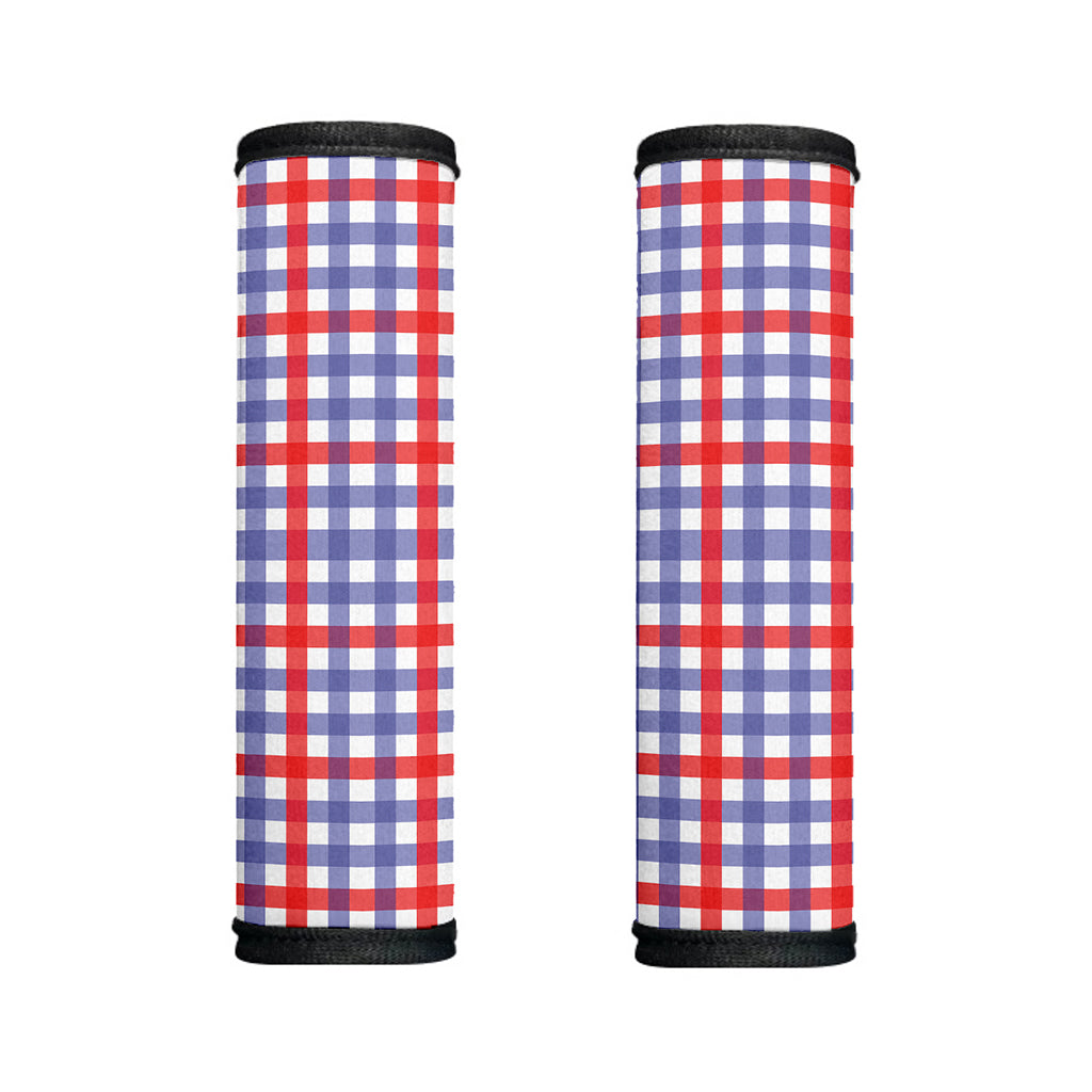 Blue Red And White Check Pattern Print Handle Covers