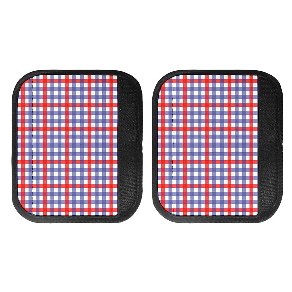 Blue Red And White Check Pattern Print Handle Covers