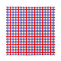 Blue Red And White Check Pattern Print Silk Bandana