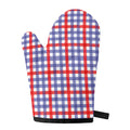 Blue Red And White Check Pattern Print Single Oven Mitt