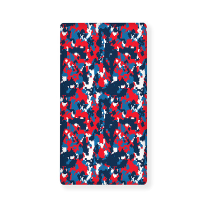Blue Red And White Digital Camo Print Baby Crib Sheet