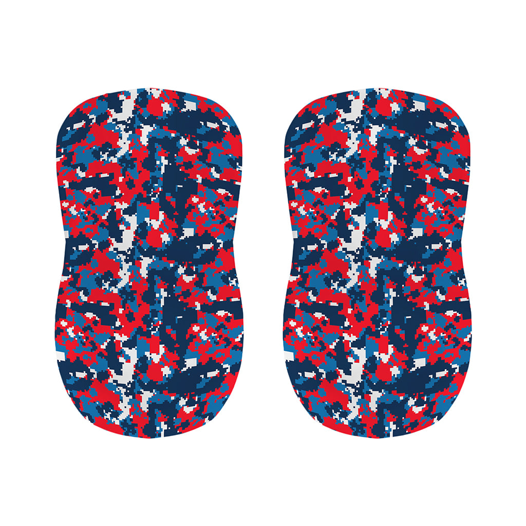 Blue Red And White Digital Camo Print Bar Stool Covers
