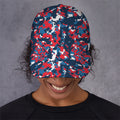 Blue Red And White Digital Camo Print Baseball Cap