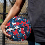 Blue Red And White Digital Camo Print Basketball