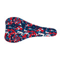 Blue Red And White Digital Camo Print Bicycle Seat Cover