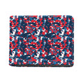 Blue Red And White Digital Camo Print Bifold Wallet