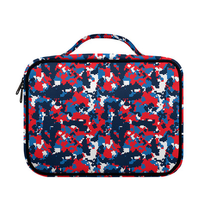 Blue Red And White Digital Camo Print Briefcase Bible Bag