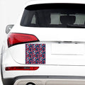 Blue Red And White Digital Camo Print Car Sticker