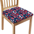 Blue Red And White Digital Camo Print Chair Cushion Cover