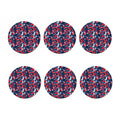 Blue Red And White Digital Camo Print Coaster Set