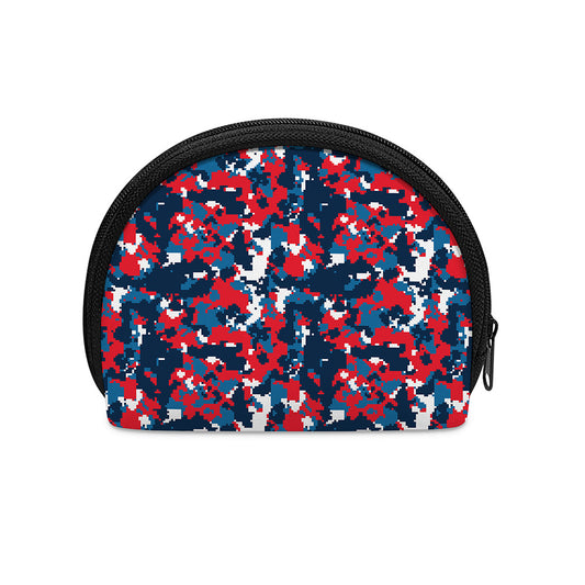 Blue Red And White Digital Camo Print Coin Purse